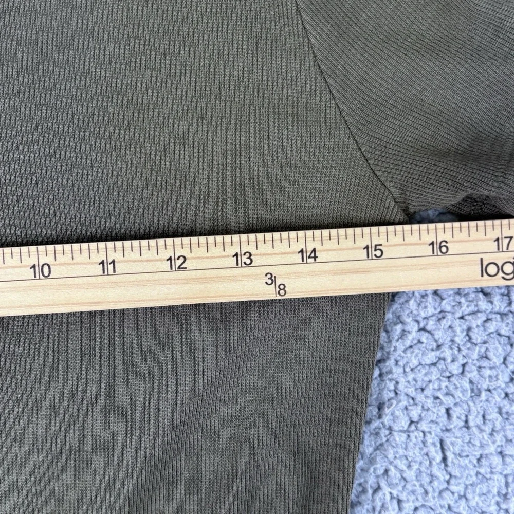 Marine Layer Top Womens Small Olive Green Twist Front Modal Stretch Minimalist - Picture 7 of 8